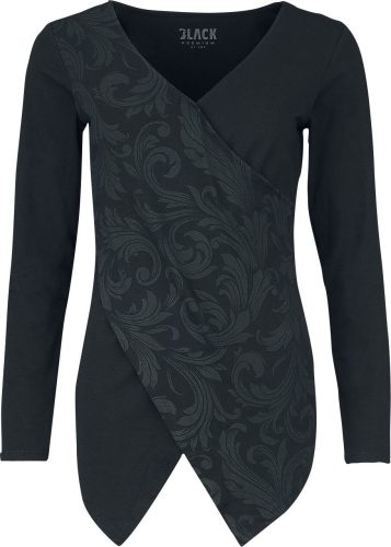 Black Premium by EMP Longsleeve with Ornaments Dámské tričko s dlouhými rukávy černá