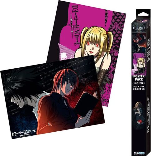 Death Note Sada 2 plakátů s Chibi designem L vs. Light and Misa plakát standard