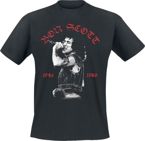 Bon Scott Live Photo Tričko černá