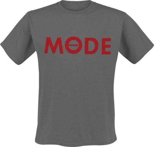 Depeche Mode Red Logo Tričko charcoal