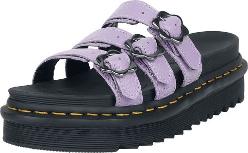 Dr. Martens Blaire Slide FLWR - Lilac Milled Nappa sandály šerík