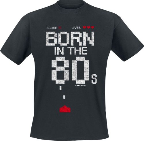 Born In The 80s Born In The 80s Tričko černá