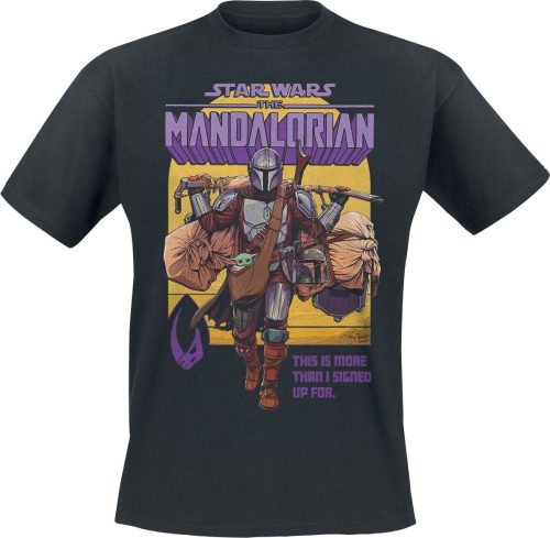 Star Wars The Mandalorian - Signed Up Tričko černá