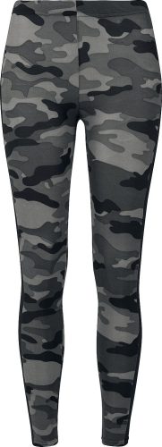 Urban Classics Ladies Camo Stripe Leggings Leginy tmavá kamufláž / černá