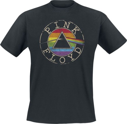 Pink Floyd Logo Rainbow Tričko černá