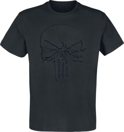 The Punisher Embossed Skull Tričko černá