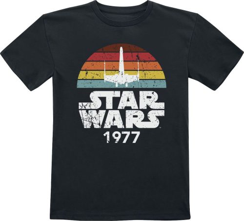 Star Wars Kids - Rainbox X-Wing 1977 detské tricko černá