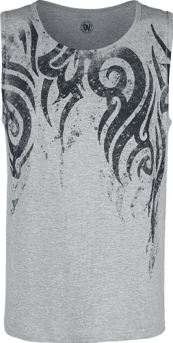 Outer Vision Crest Tattoo Tank top šedá