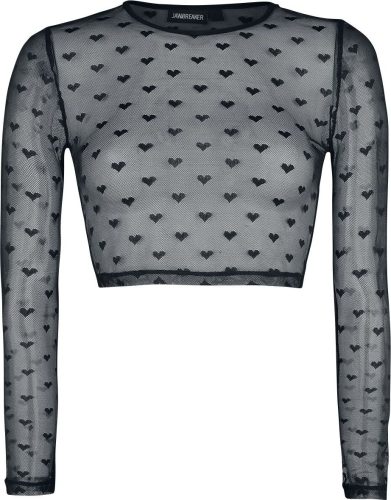 Jawbreaker Crop top Don´t Mesh With My Heart Dámské tričko s dlouhými rukávy černá