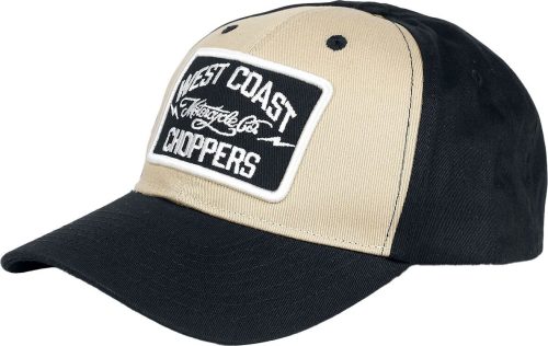 West Coast Choppers Motorcycle Co. Patch Hat Baseballová kšiltovka cerná/béžová