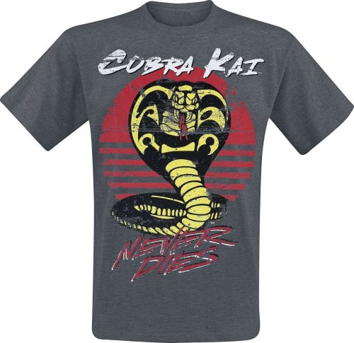 Cobra Kai Never Dies! Tričko šedá