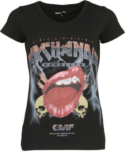 EMP Stage Collection T-Shirt With EMP Vintage Print Dámské tričko černá