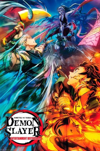 Demon Slayer Key Art plakát vícebarevný