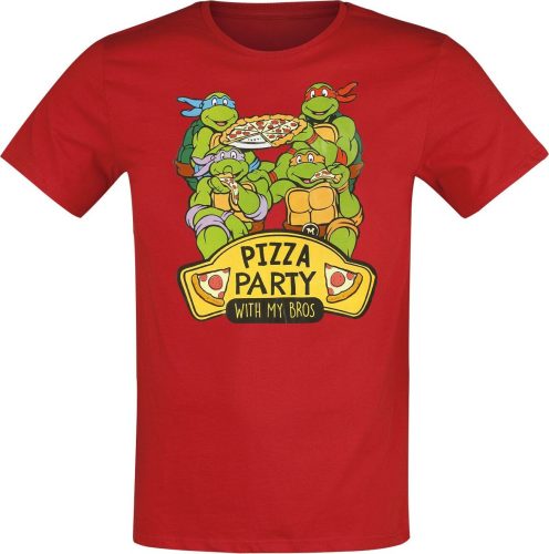 Teenage Mutant Ninja Turtles Kids - Pizza Party detské tricko červená