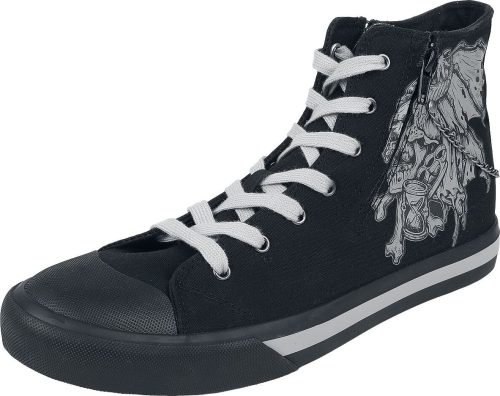 Rock Rebel by EMP Sneaker mit Totenkopf Print tenisky černá