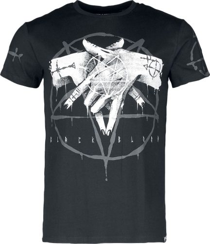 Gothicana by EMP T-Shirt With Pentagram Print Tričko černá