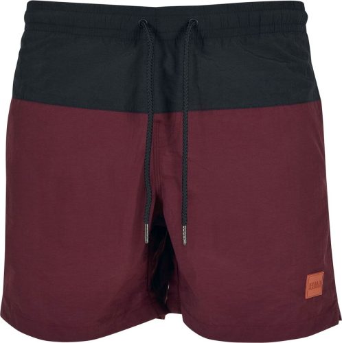 Urban Classics Block Swim Shorts Pánské plavky červená