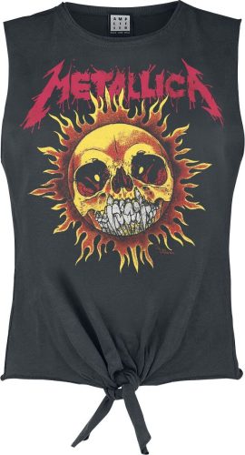 Metallica Amplified Collection - Neon Sun Dámský top charcoal