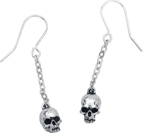 Alchemy Gothic Náušnice Deadskull sada náušnic stríbrná