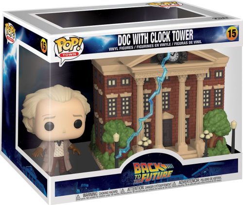 Back To The Future Vinylová figurka č. 15 Doc with Clock Tower (Pop! Town) Sberatelská postava standard