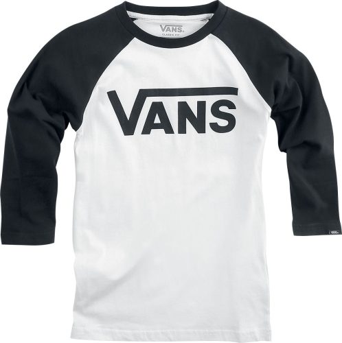 Vans BY VANS Classic Raglan detské tricko - dlouhý rukáv cerná/bílá