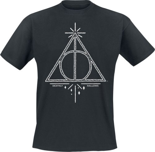 Harry Potter The Deathly Hallows Tričko černá