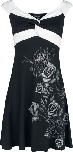 Alchemy England Widow Roses Šaty cerná/bílá