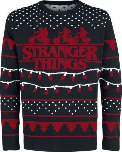 Stranger Things Stranger Xmas Pletený svetr vícebarevný