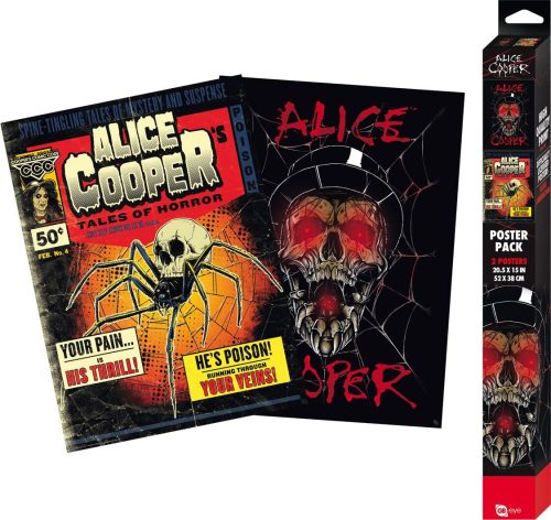 Alice Cooper Set 2 Chibi Posters 52x38 Tales Of Horror / Skull plakát vícebarevný