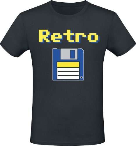 Gaming Retro - Diskette Tričko černá