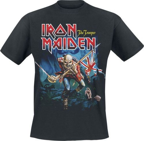 Iron Maiden POM Trooper Eddie Large Eyes Tričko černá