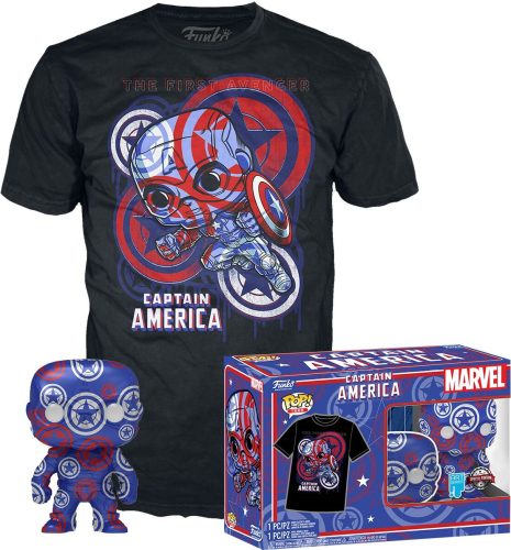 Captain America Marvel Patriotic Age - Captain America (Art Series) - Pop! & tričko Sberatelská postava standard