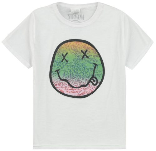 Nirvana Kids - Multicolor Smiley detské tricko bílá