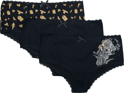 Gothicana by EMP Gothicana X The Crow 3-Pack Panties Sada kalhotek černá