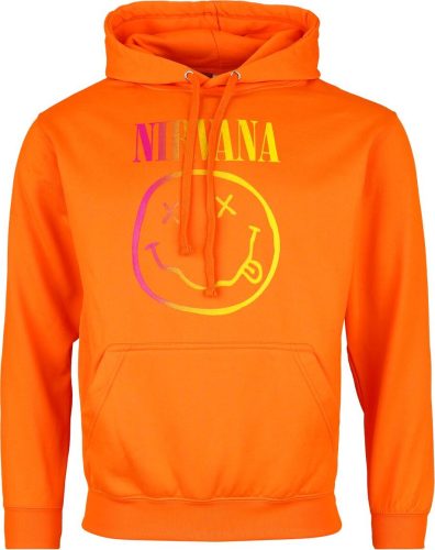 Nirvana Rainbow Logo Mikina s kapucí oranžová