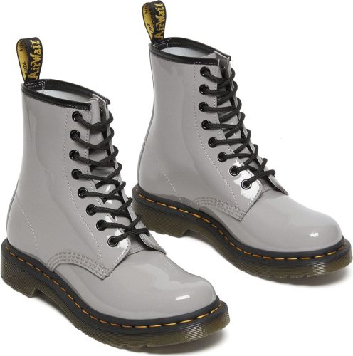 Dr. Martens 1460 W - Zinc Grey Patent Lamper boty šedá