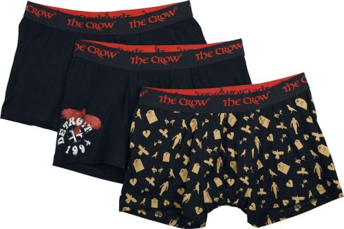 Gothicana by EMP Gothicana X The Crow 3-Pack Boxershorts Boxerky černá