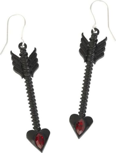 Alchemy Gothic Desire Moi sada náušnic cerná/cervená