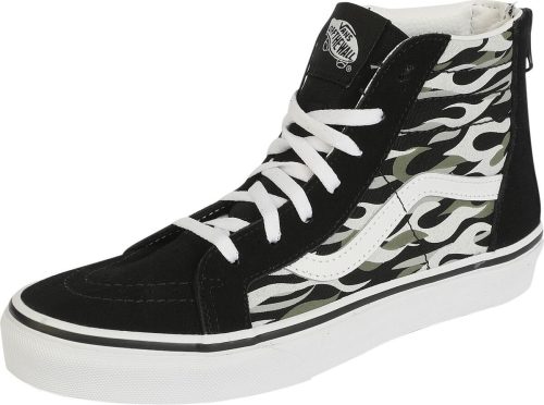 Vans SK8-HI Zip Flame Camo Dětské boty cerná/šedá