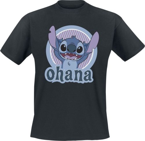 Lilo & Stitch Ohana - Circle Tričko černá