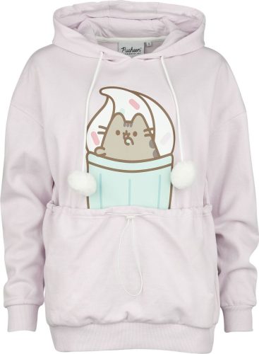 Pusheen Cat Dámská mikina s kapucí světle růžová