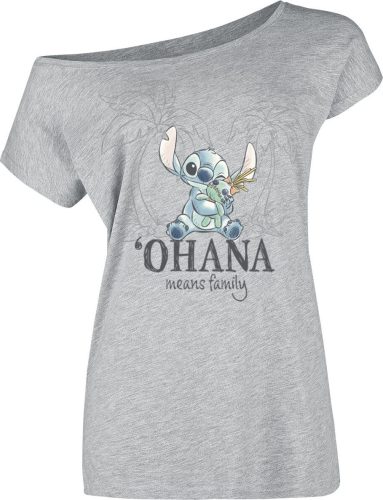 Lilo & Stitch Ohana Tropical Dámské tričko šedá