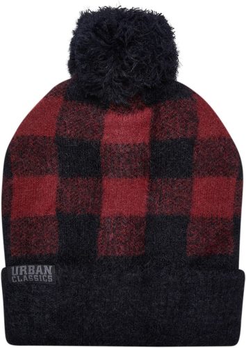 Urban Classics Pom Beanie Čepice cerná/cervená