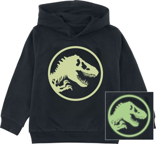 Jurassic Park Kids - Jurassic World - Logo - svítí v tmě detská mikina s kapucí černá