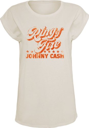 Johnny Cash Ring Of Fire Dámské tričko krémová