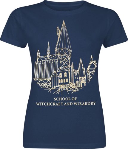Harry Potter Hogwarts Castle Dámské tričko modrá