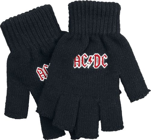 AC/DC Logo rukavice bez prstů černá