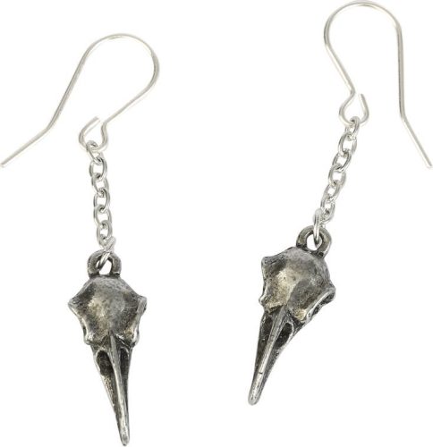 Alchemy Gothic Ravenskull Droppers sada náušnic cerná/stríbrná