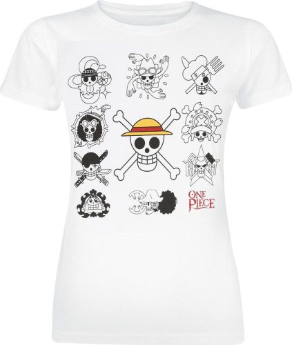 One Piece Skulls Dámské tričko bílá