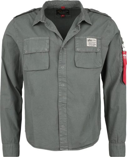 Alpha Industries Urban Military Shirt Košile tmavě šedá